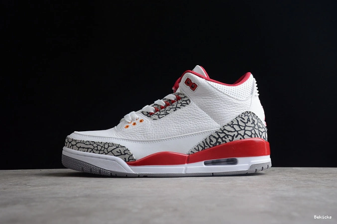 BK red ct8532-126 retro 3 jordan cardinal 1124